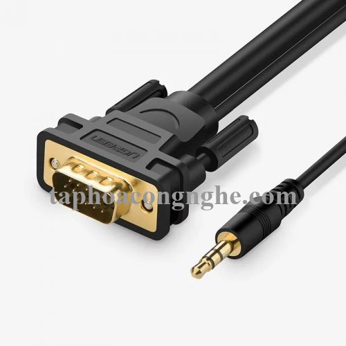 Ugreen 11628 5M màu Đen Cáp tín hiệu VGA hỗ trợ Audio 3.5mm VG102 30011628